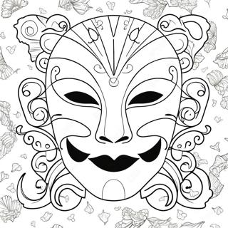 Modèle De Masque D'halloween Pages À Colorier