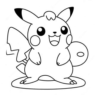 Page A Colorier Pikachu Mignon Avec Pokeball 4251-3432