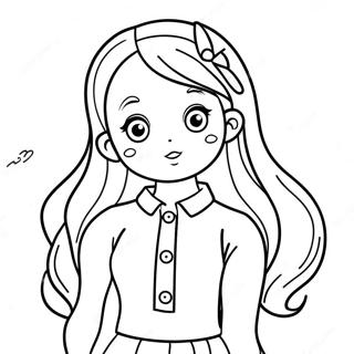 Page A Colorier Komi Shouko Dans Une Tenue Mignonne 42572-35461