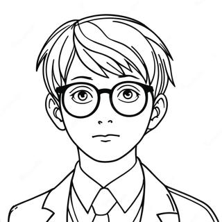 Page A Colorier Saiki K Avec Des Lunettes 42582-35476