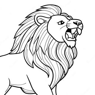 Page A Colorier Lion Majestueux Rugissant 42592-35281