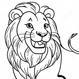 Page A Colorier Lion Majestueux Rugissant 42592-35284