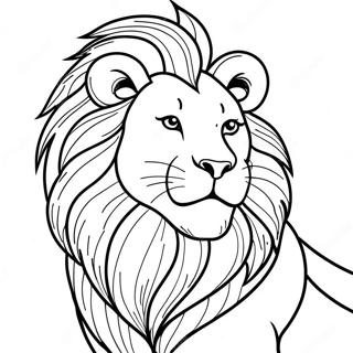 Page A Colorier Lion Majestueux Rugissant 42592-35484