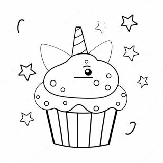 Page A Colorier De Cupcake Licorne Scintillant 42662-35540