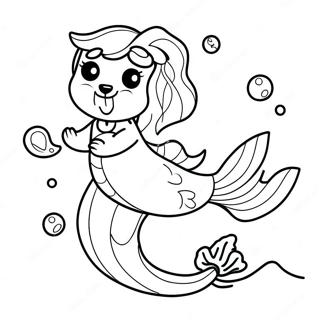 Page A Colorier Chien Sirene Joueur En Natation 42682-35553