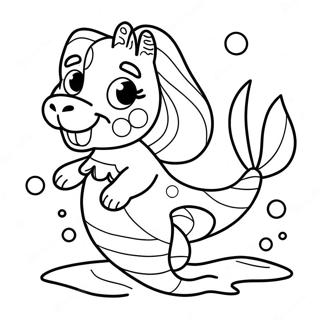 Page A Colorier Chien Sirene Joueur En Natation 42682-35554