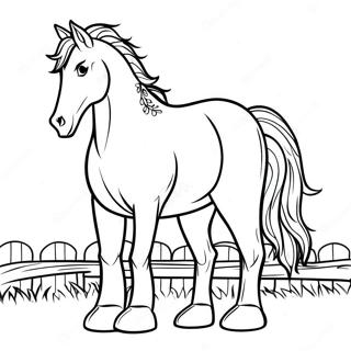 Page A Colorier Cheval Clydesdale 42731-35575