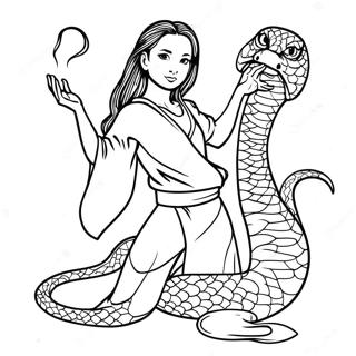 Obanai Avec Un Compagnon Serpent A Colorier 42812-35657