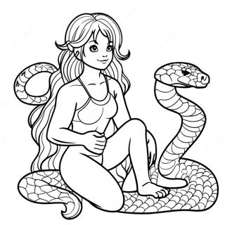 Obanai Avec Un Compagnon Serpent A Colorier 42812-35659