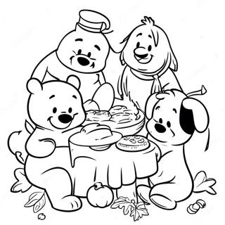 Page A Colorier Du Festin De Thanksgiving De Winnie Lourson Et Ses Amis 42842-35681