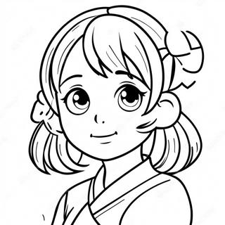 Page A Colorier Du Personnage Mignon Kanae 42852-35686