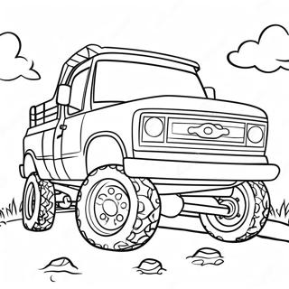 Page A Colorier De Camion De Boue Tout Terrain 42861-35706