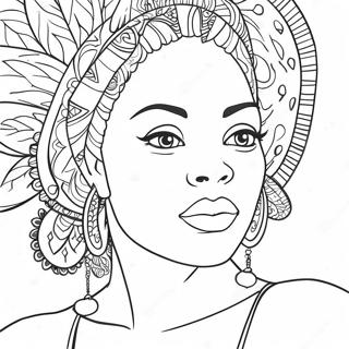 Page A Colorier De Portrait De Femme Noire 42871-35699