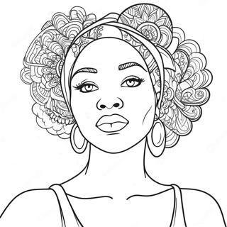 Page A Colorier De Portrait De Femme Noire 42871-35700