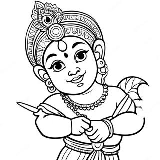 Page A Colorier De Krishna 42891-35723