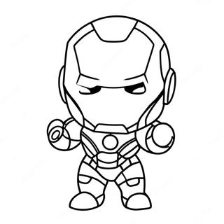 Page A Colorier Diron Man Chibi Adorable 42932-35749