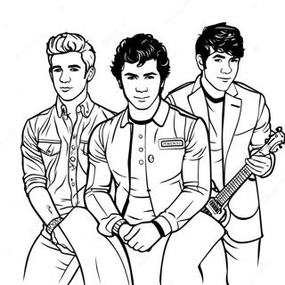 Page A Colorier Du Logo Des Jonas Brothers 42971-35790