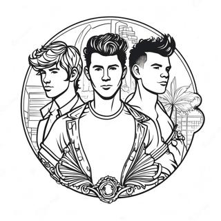 Page A Colorier Du Logo Des Jonas Brothers 42971-35792