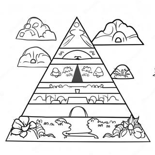 Page A Colorier De Scene De Pyramide Coloree 4301-3469