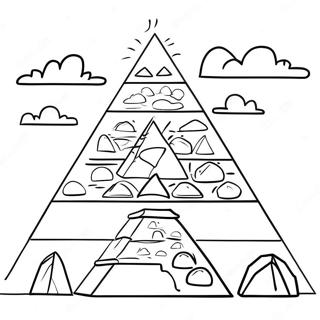 Page A Colorier De Scene De Pyramide Coloree 4301-3470