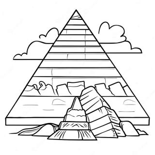 Page A Colorier De Scene De Pyramide Coloree 4301-3471