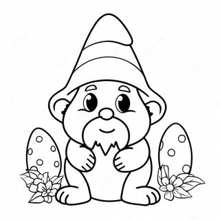 Gnome De Pâques Pages À Colorier