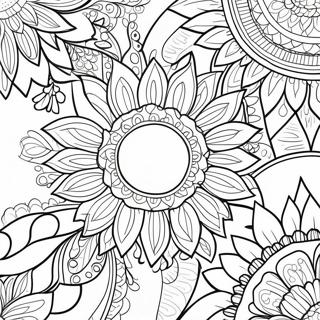 Tournesol Bohémien Pour Adultes Pages À Colorier