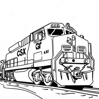 Page A Colorier De Train De Marchandises Csx Colore 43173-35937