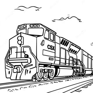 Page A Colorier De Train De Marchandises Csx Colore 43173-35940