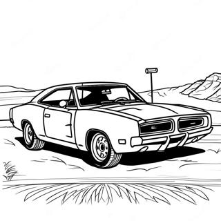 Page A Colorier De La Dodge Charger Classique De 1969 43212-35967