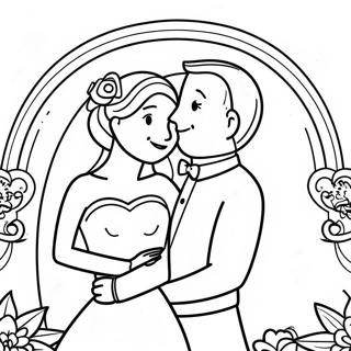 Page A Colorier Du Jour Du Mariage De La Mariee Et Du Marie 43222-35975