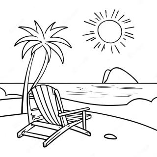 Plage Tropicale Pour Adultes Pages À Colorier