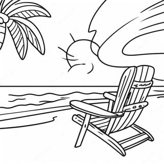 Page A Colorier Dun Coucher De Soleil Relaxant Sur La Plage Tropicale 43233-35983