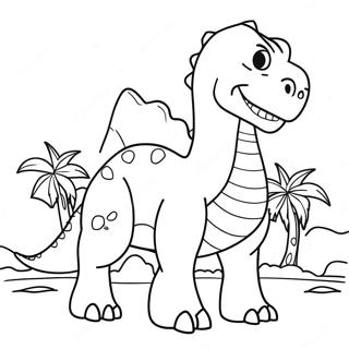 Grand Dinosaure Pages À Colorier