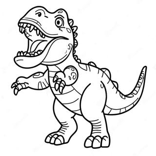 Page A Colorier Dun T Rex Rugissant 43243-35989