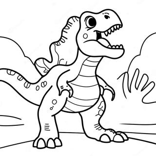 Page A Colorier Dun T Rex Rugissant 43243-35992