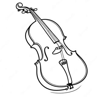 Page A Colorier Dun Violoncelle Mignon Avec Un Sourire 43253-35997