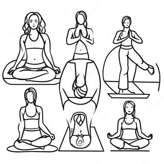 Page A Colorier Des Poses De Yoga Lululemon 43293-36034