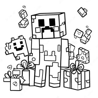 Page A Colorier De La Fete Danniversaire Du Creeper Minecraft 43343-36073