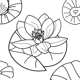 Feuille De Nénuphar Pages À Colorier