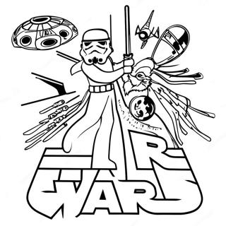 Page A Colorier Du Logo Star Wars 43372-36095