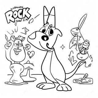 Page A Colorier De La Vie Moderne De Rocko 43422-36130