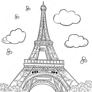 Tour Eiffel Pages À Colorier