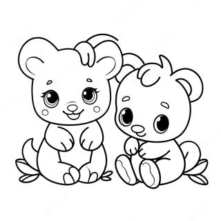 Page A Colorier Moments Precieux De Bebes Animaux Mignons 43503-36198