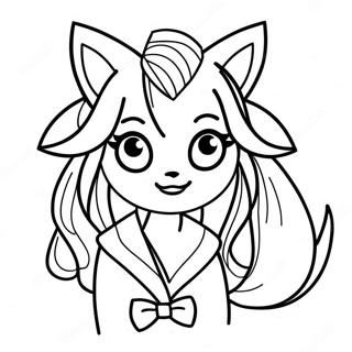 Fille Anime Renard Pages À Colorier