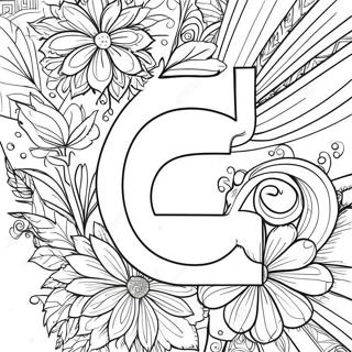 Page A Colorier Elegante Lettre E 4351-3511