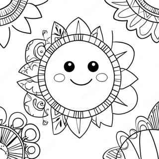 Page A Colorier Soleil Et Lune Hippie 43522-36223