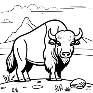 Page A Colorier Bison A Yellowstone 43533-36226