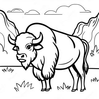 Page A Colorier Bison A Yellowstone 43533-36228