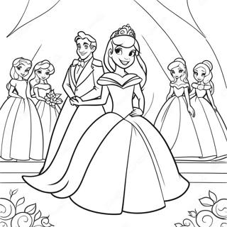 Page A Colorier Mariage De Princesse Disney Envoutante 43563-36251